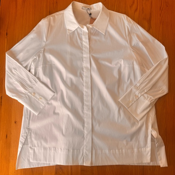 NWT M.M. LaFleur The Larsen Shirt White Button Down Plus Size 2X - Picture 5 of 14